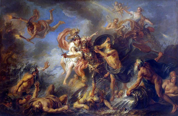  Charles-Antoine Coypel Fury of Achilles - Canvas Art Print
