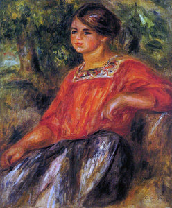  Pierre Auguste Renoir Gabrielle in the Garden at Cagnes - Canvas Art Print