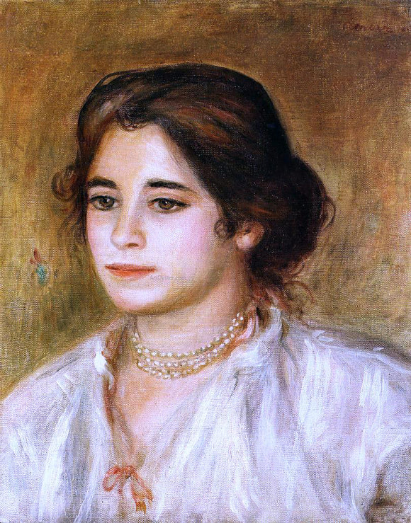  Pierre Auguste Renoir Gabrielle Wearing a Necklace - Canvas Art Print