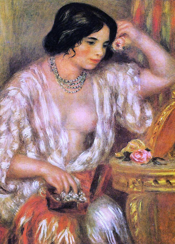  Pierre Auguste Renoir Gabrielle Wearing Jewelry - Canvas Art Print