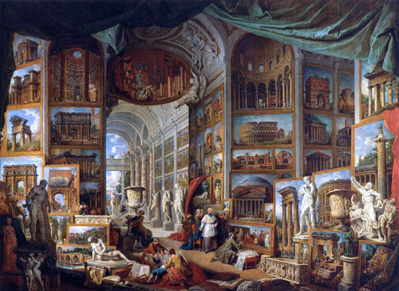  Giovanni Paolo Pannini Gallery of Views of Ancient Rome - Canvas Art Print