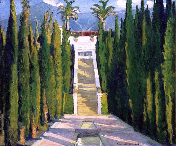  Louise Upton Brumback Garden at Santa Barbara - Canvas Art Print