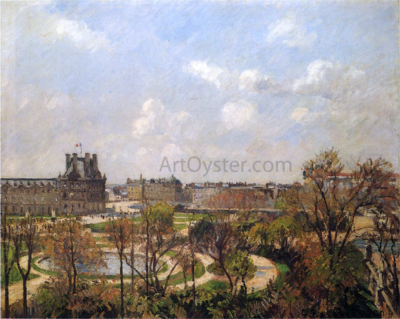  Camille Pissarro Garden at the Tuileries, Spring Afternoon - Canvas Art Print