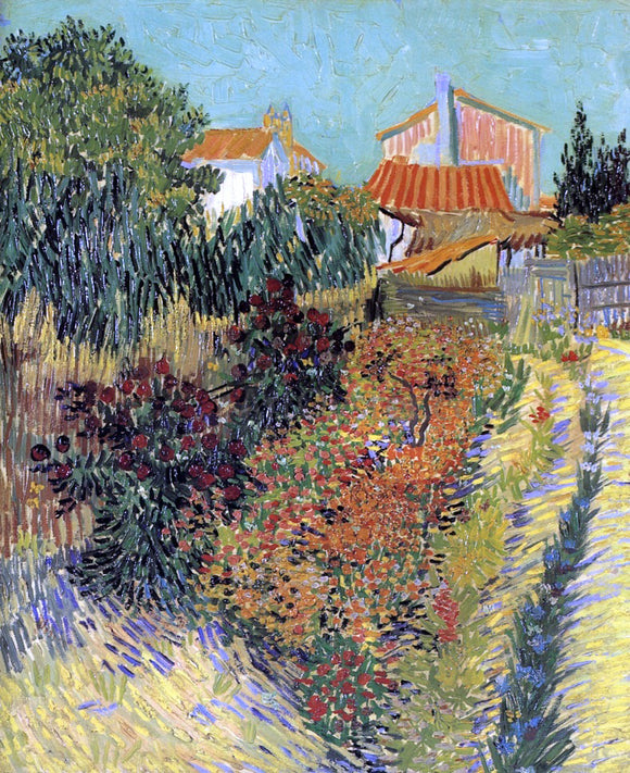  Vincent Van Gogh Garden Behind a House - Canvas Art Print