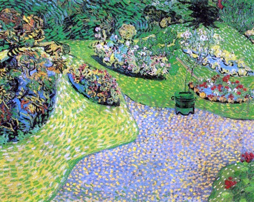  Vincent Van Gogh A Garden in Auvers - Canvas Art Print