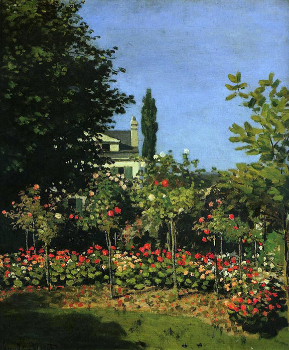  Claude Oscar Monet A Garden in Flower - Canvas Art Print