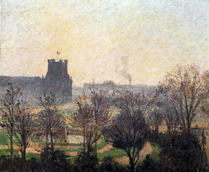  Camille Pissarro Garden of the Louvre: Fog Effect - Canvas Art Print