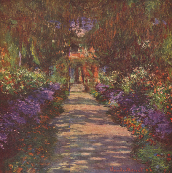  Claude Oscar Monet Garden Path - Canvas Art Print