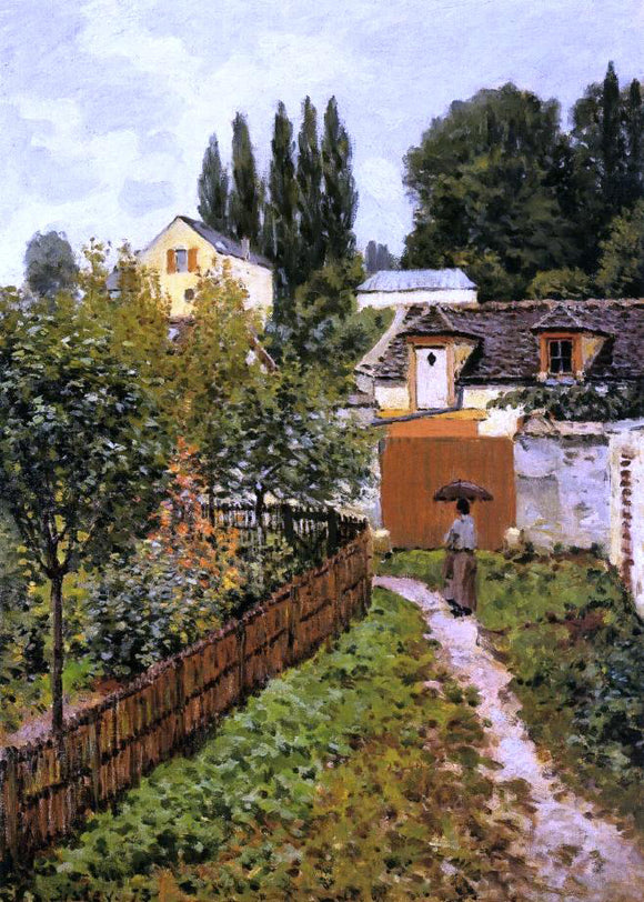  Alfred Sisley Garden Path in Louveciennes (also known as Chemin de l'Etarch) - Canvas Art Print