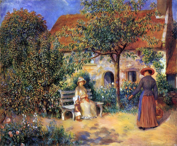  Pierre Auguste Renoir A Garden Scene in Brittany - Canvas Art Print