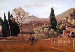  Jean-Baptiste-Camille Corot Gardens of the Villa d'Este at Tivoli - Canvas Art Print