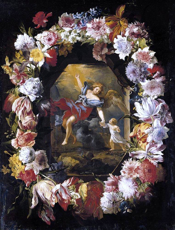  Abraham Brueghel Garland of Flowers - Canvas Art Print