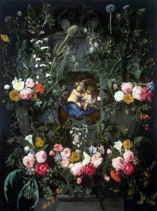  Daniel Seghers Garland of Flowers - Canvas Art Print