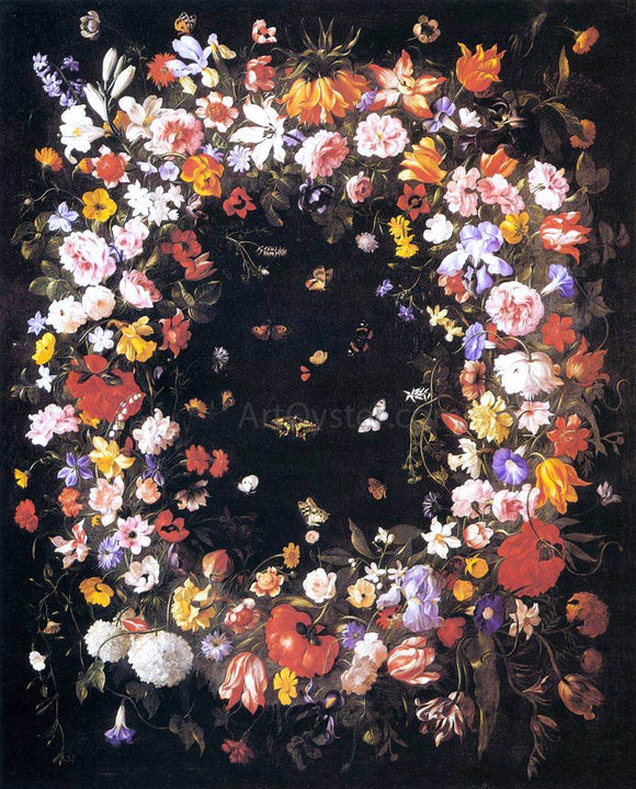  Pier Francesco Cittadini Garland of Flowers - Canvas Art Print