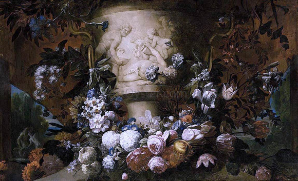  The Younger Gaspar Pieter Verbruggen Garland of Flowers - Canvas Art Print