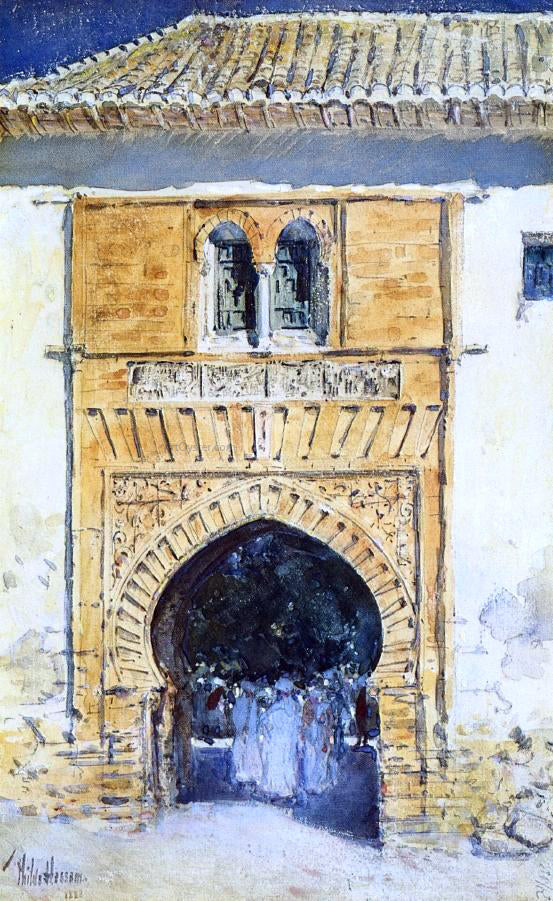  Frederick Childe Hassam Gate of The Alhambra - Canvas Art Print