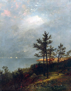  John Frederick Kensett Gathering Storm on Long Island Sound - Canvas Art Print