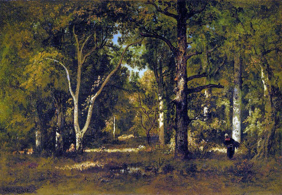  Narcisse Virgilio Diaz De la Pena  Gathering Wood Under the Trees - Canvas Art Print