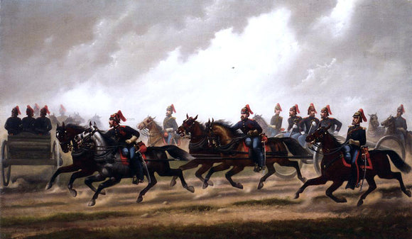  James Walker General Winfield Scott's Artillery Troops - Canvas Art Print