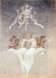  Philipp Otto Runge Genii on a Lily - Canvas Art Print
