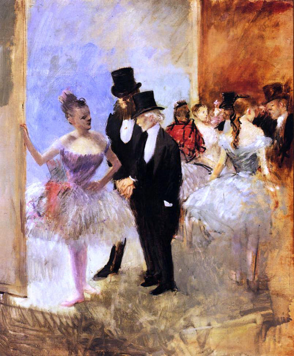  Jean-Louis Forain Gentlemen of the Opera (also known as The Dance Studio) - Canvas Art Print