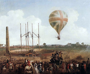  Julius Caesar Ibbetson George Biggins' Ascent in Lunardi' Balloon - Canvas Art Print