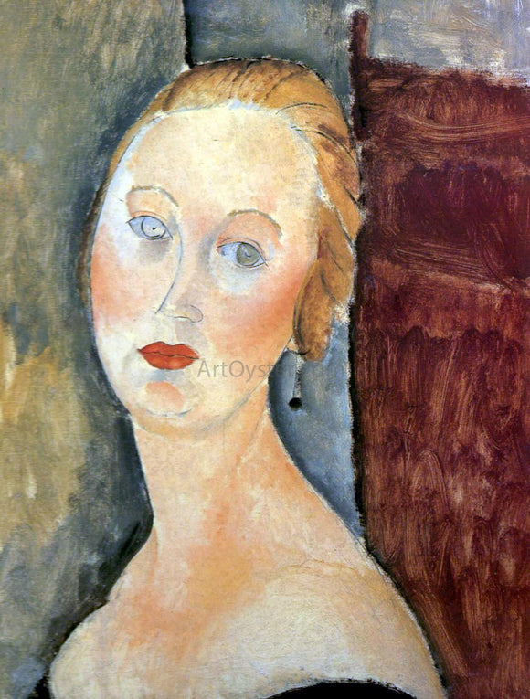  Amedeo Modigliani Germaine Survage with Earrings - Canvas Art Print