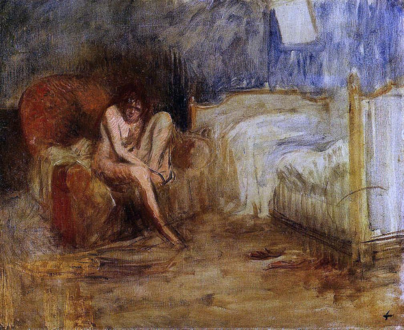  Jean-Louis Forain Getting out of Bed - Canvas Art Print