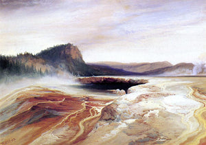 Thomas Moran Giant Blue Spring, Yellowstone - Canvas Art Print