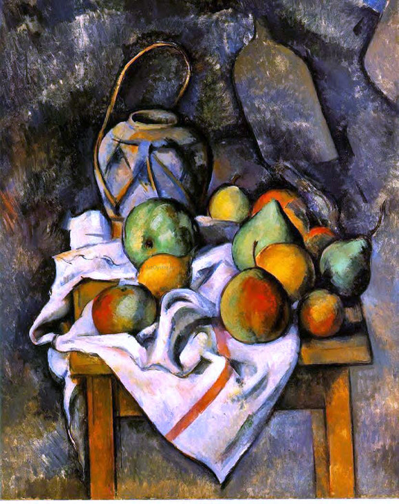  Paul Cezanne A Ginger Jar and Fruit - Canvas Art Print