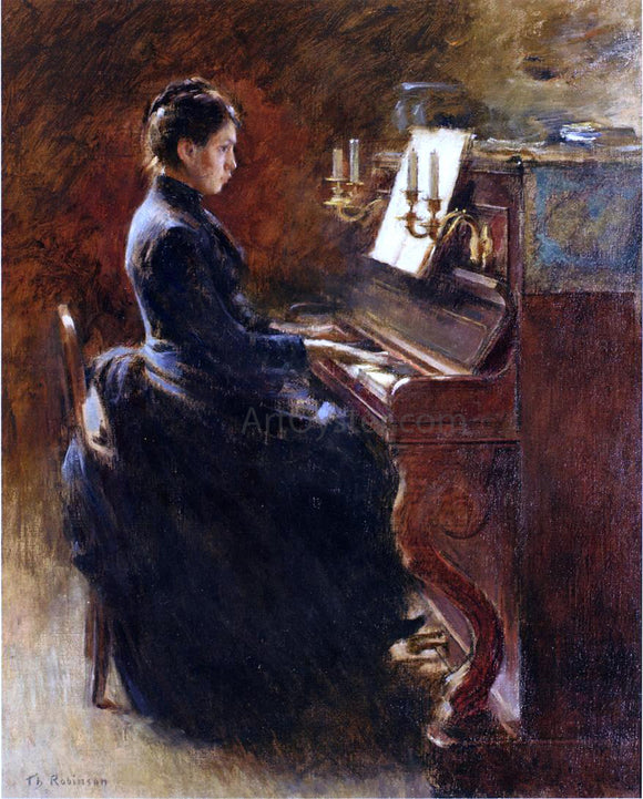  Theodore Robinson Girl at Piano - Canvas Art Print