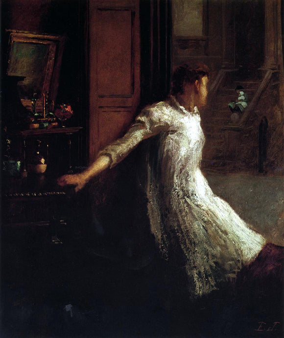  Eastman Johnson Girl at the Window - Canvas Art Print