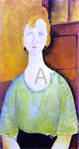  Amedeo Modigliani Girl in a Green Blouse - Canvas Art Print