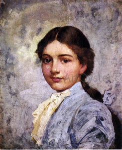  Frank Duveneck Girl in Blue Blouse - Canvas Art Print