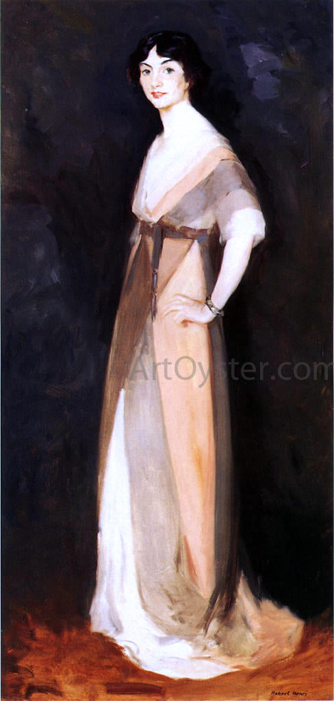  Robert Henri Girl in Rose and Gray: Miss Carmel White - Canvas Art Print