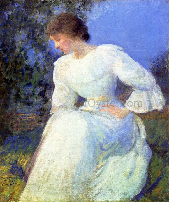  Edmund Tarbell Girl in White - Canvas Art Print