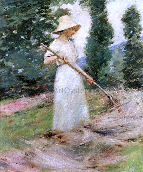  Theodore Robinson Girl Raking Hay - Canvas Art Print