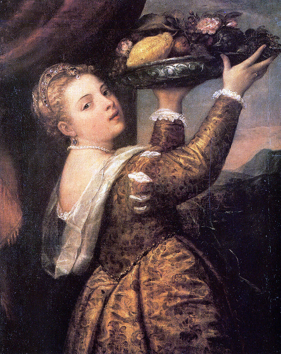  Titian Girl with a Basket of Fruits (Lavinia) - Canvas Art Print