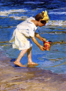  Edward Potthast A Girl with a Bucket - Canvas Art Print