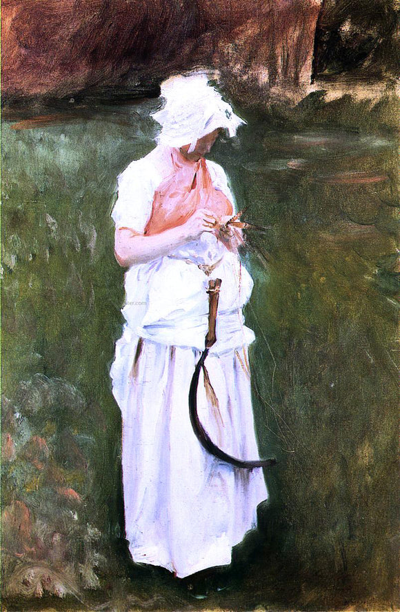  John Singer Sargent Girl with a Sickle - Canvas Art Print