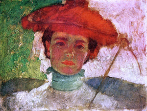  Frank Duveneck Girl with Parasol - Canvas Art Print