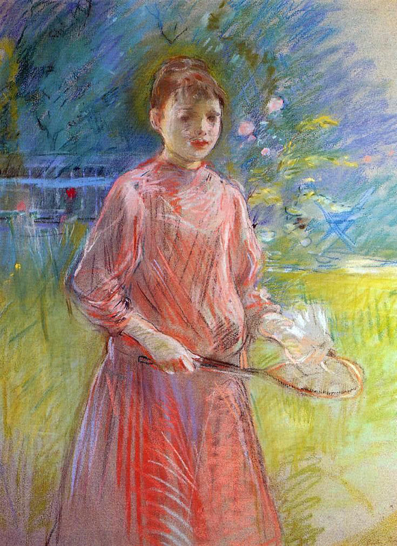  Berthe Morisot Girl with Shuttlecock (also known as Jeanne Bonnet) - Canvas Art Print