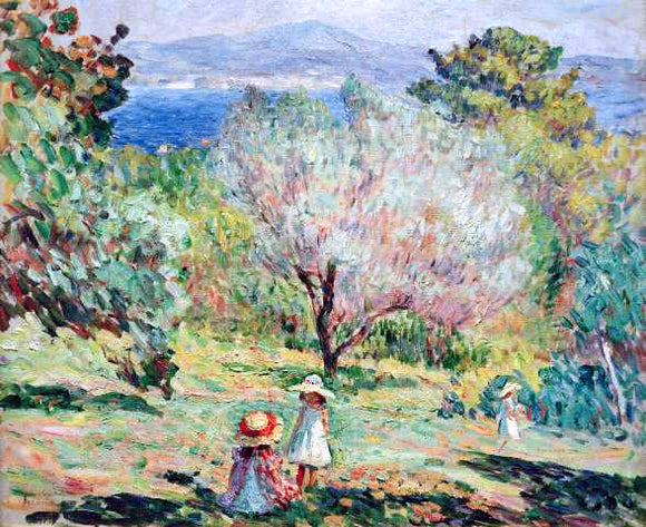  Henri Lebasque Girls in a Mediterranean landscape - Canvas Art Print