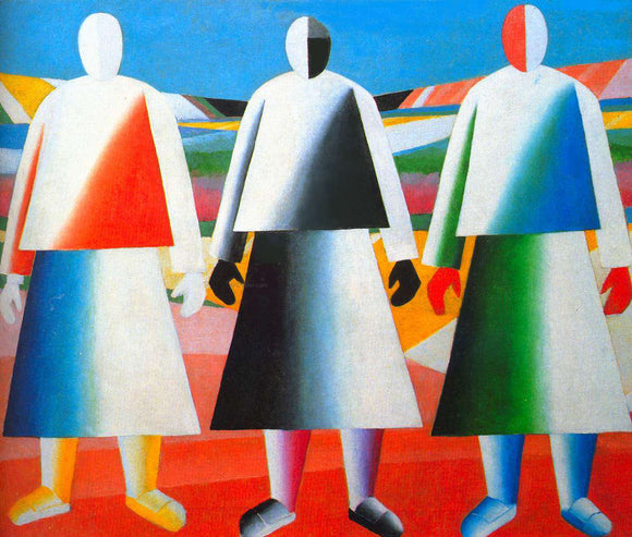  Kazimir Malevich Girls in the Fields - Canvas Art Print
