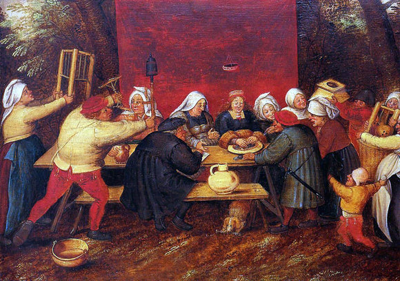  The Younger Pieter Bruegel Giving Presents at a Wedding - Canvas Art Print