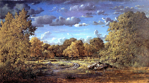  Theodore Rousseau Glade of the Reine Blanche in the Fontainebleau Forest - Canvas Art Print