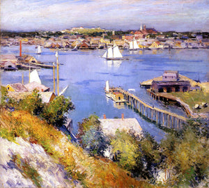  Willard Leroy Metcalf Gloucester Harbor - Canvas Art Print