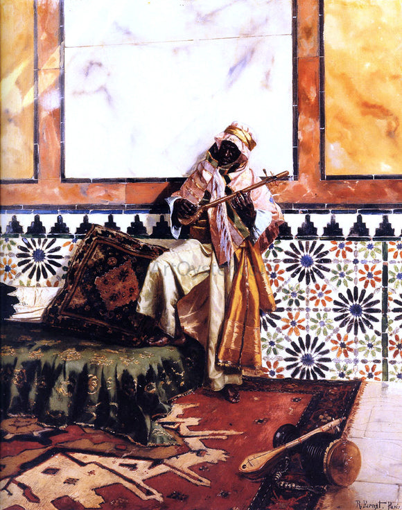  Rudolph Ernst Gnaoua in a North African Interior - Canvas Art Print
