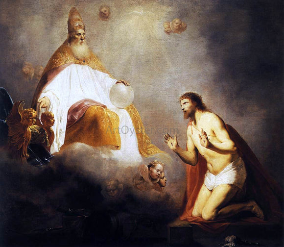  Pieter De Grebber God Inviting Christ to Sit on the Throne at His Right Hand - Canvas Art Print