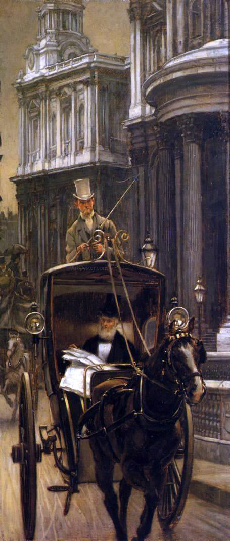  James Tissot Going to Business (also known as Going to the City) - Canvas Art Print